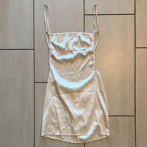 Sleek White Slip Dress